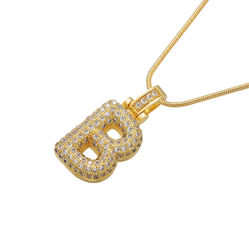 Gleaming Gold Alphabet Pendant