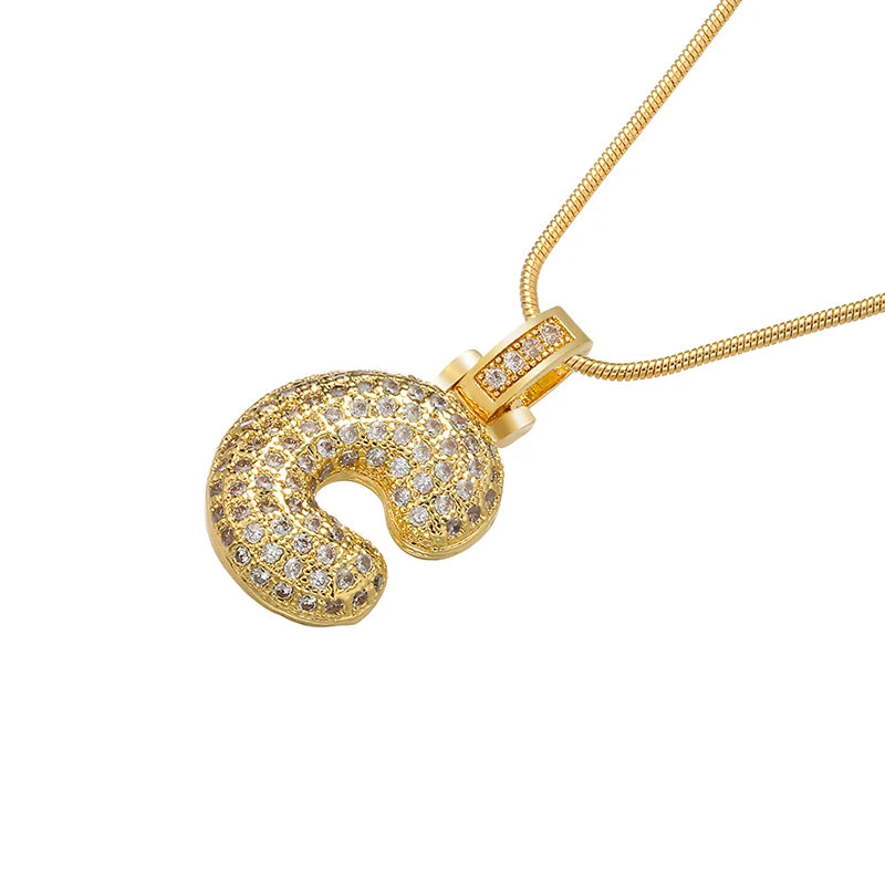 Gleaming Gold Alphabet Pendant
