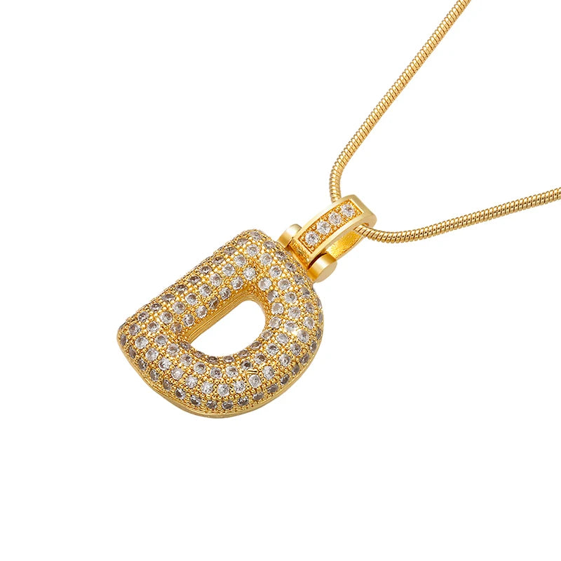 Gleaming Gold Alphabet Pendant