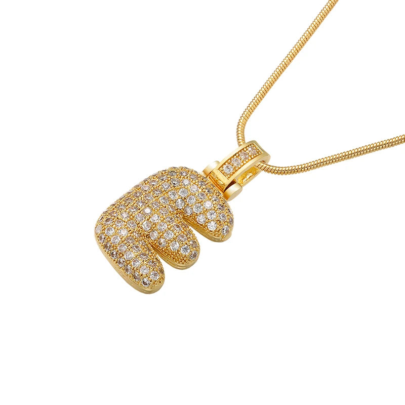 Gleaming Gold Alphabet Pendant