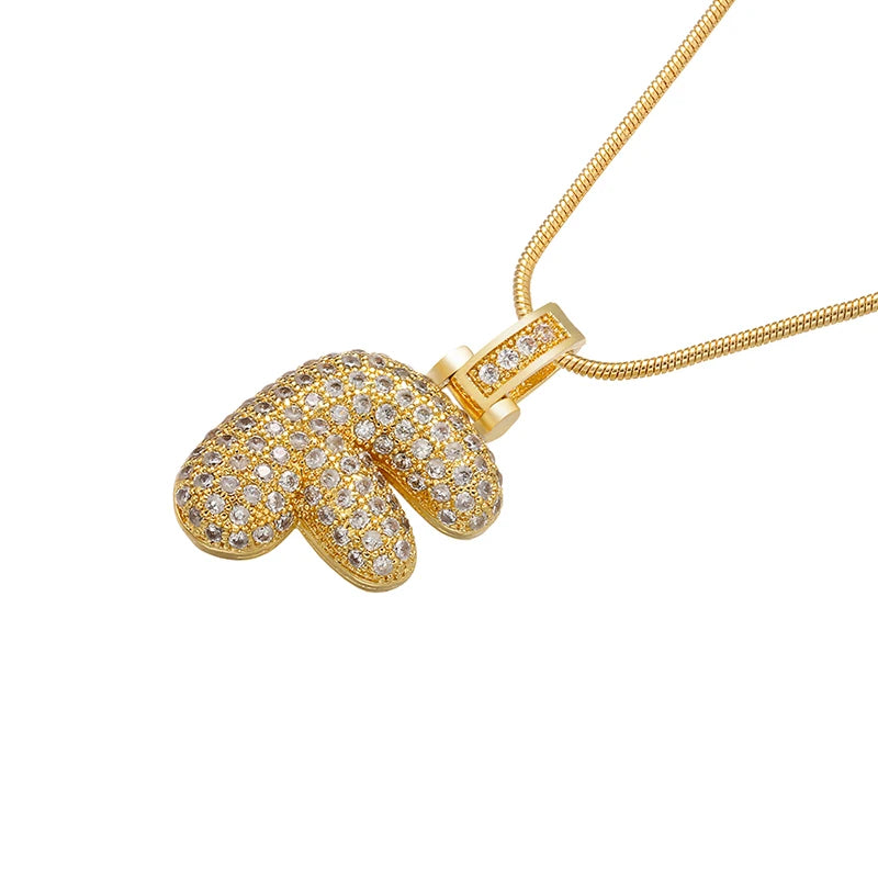 Gleaming Gold Alphabet Pendant