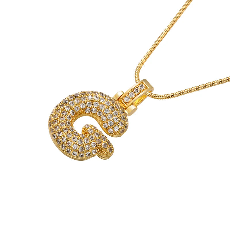 Gleaming Gold Alphabet Pendant