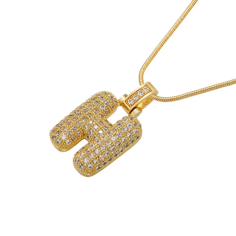 Gleaming Gold Alphabet Pendant
