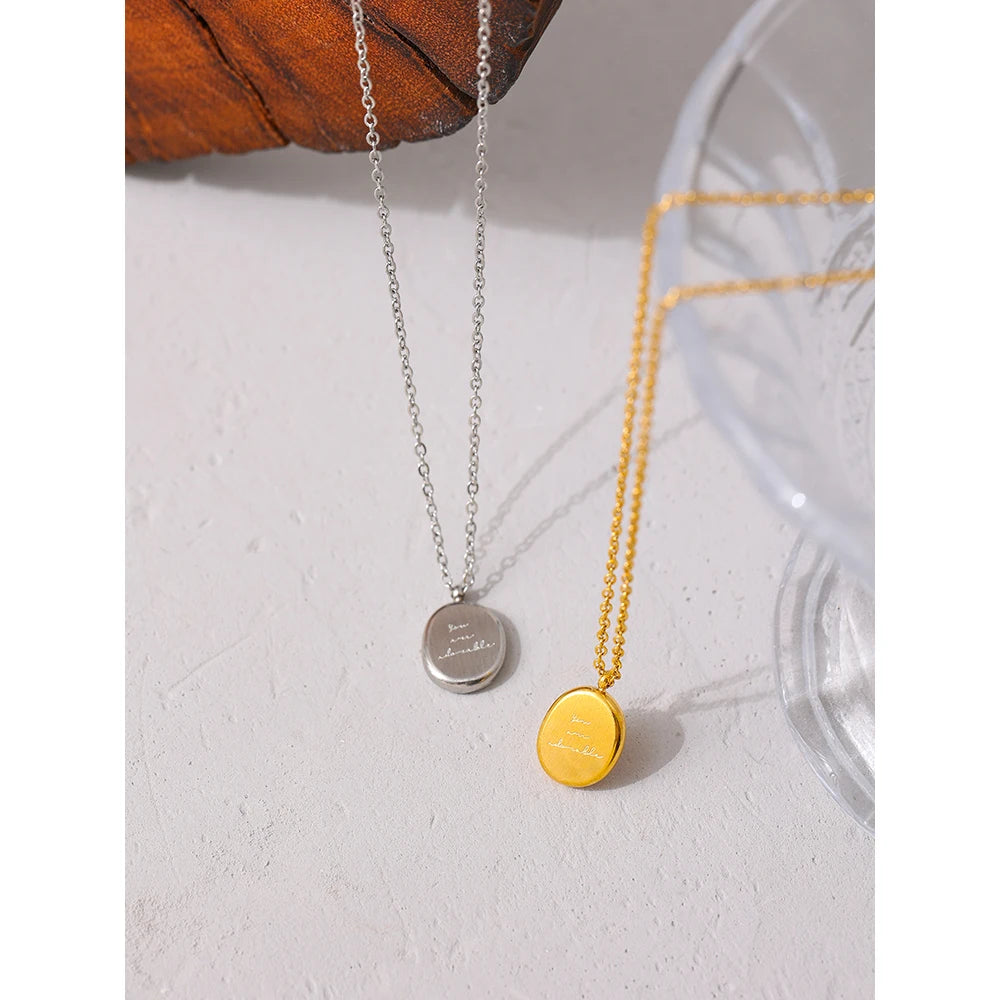 Fashion Statement Round Pendant Necklace