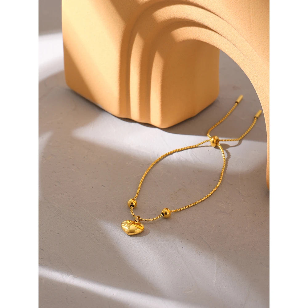 Heart Charm Beach Bracelet