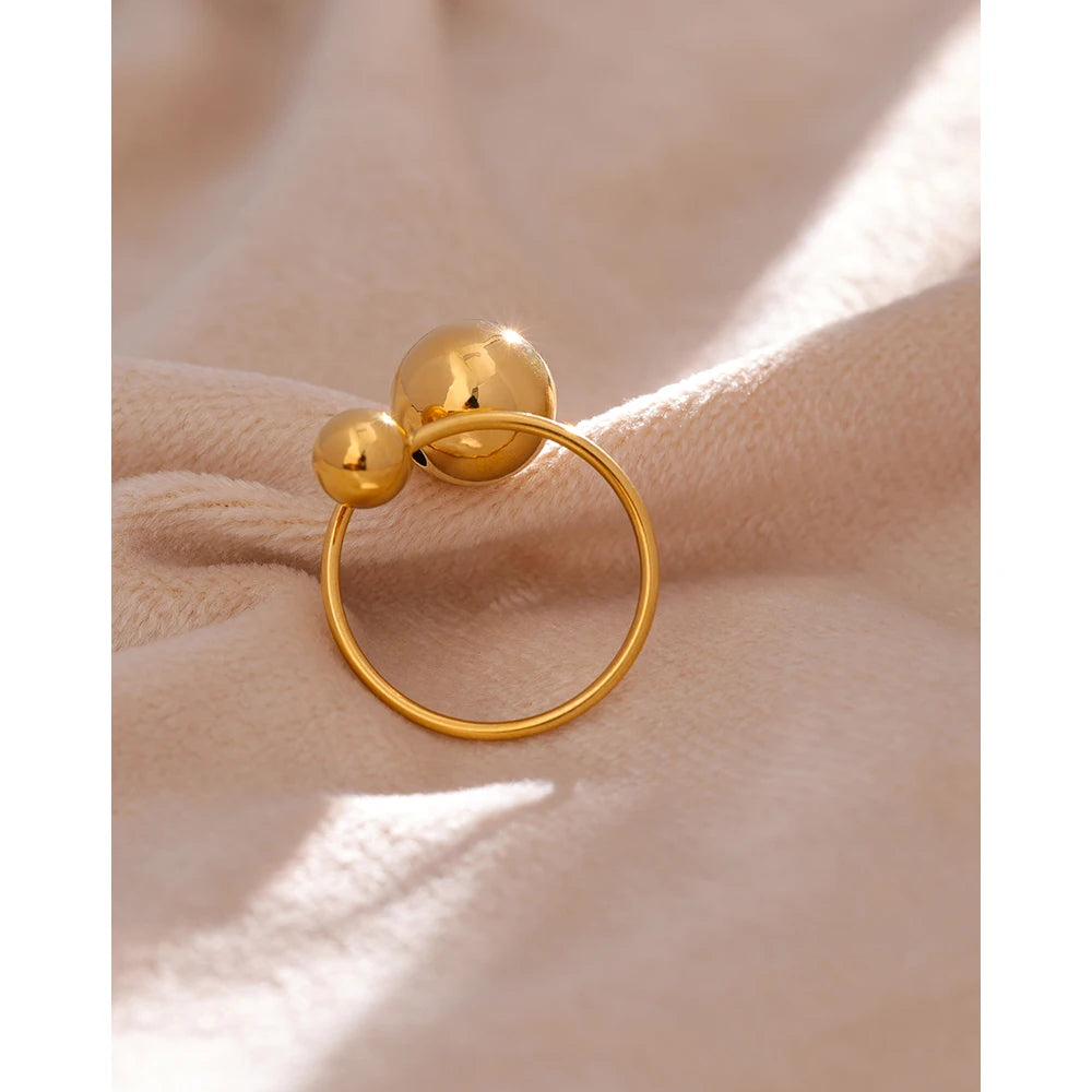Adjustable Ball Statement Ring