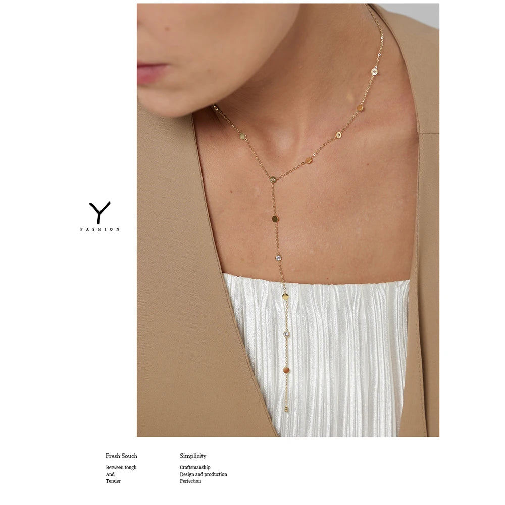 Elegant Beaded Long Pendant Necklace