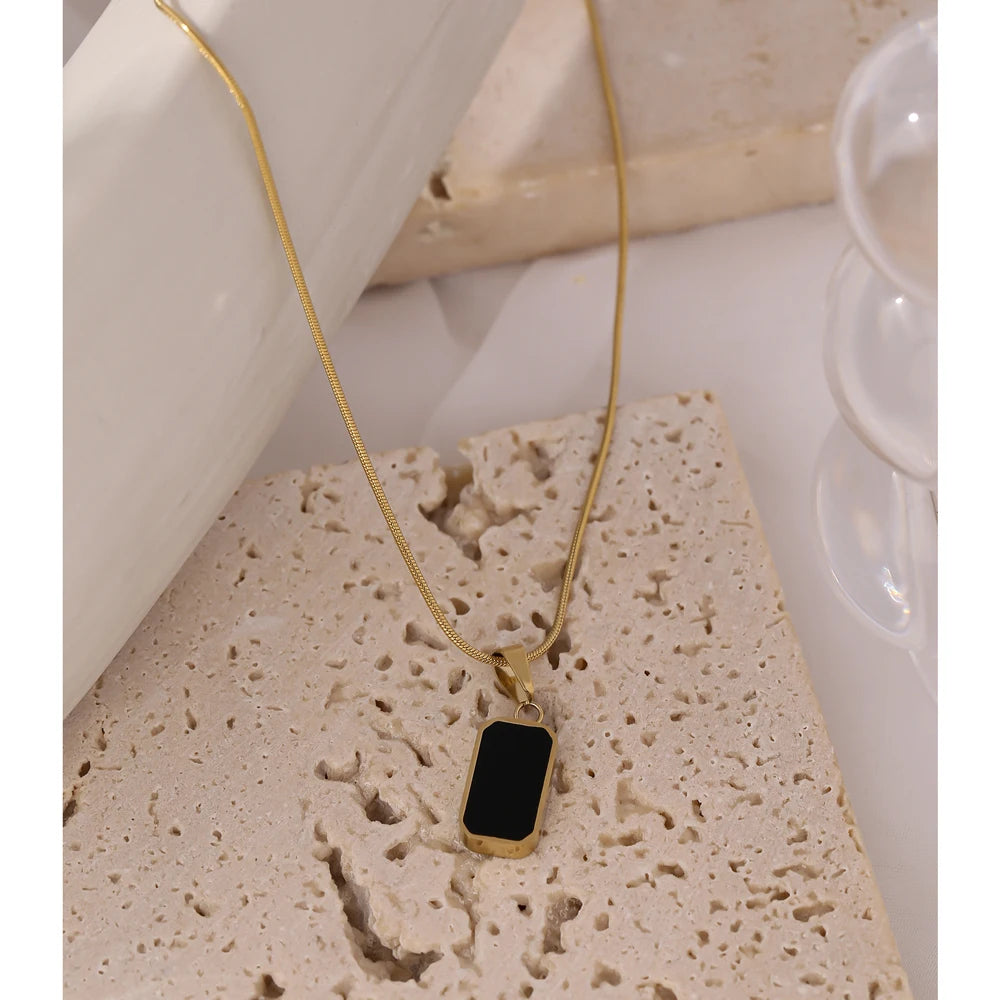 Dual-Sided Enamel Shell Pendant