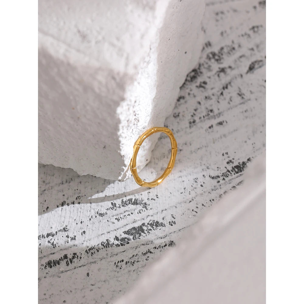 Minimalist Bamboo Joint Ring