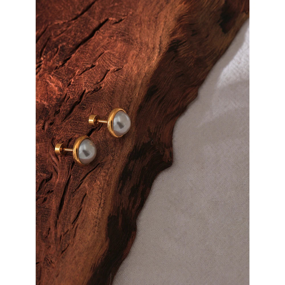 Pearl Charm Studs
