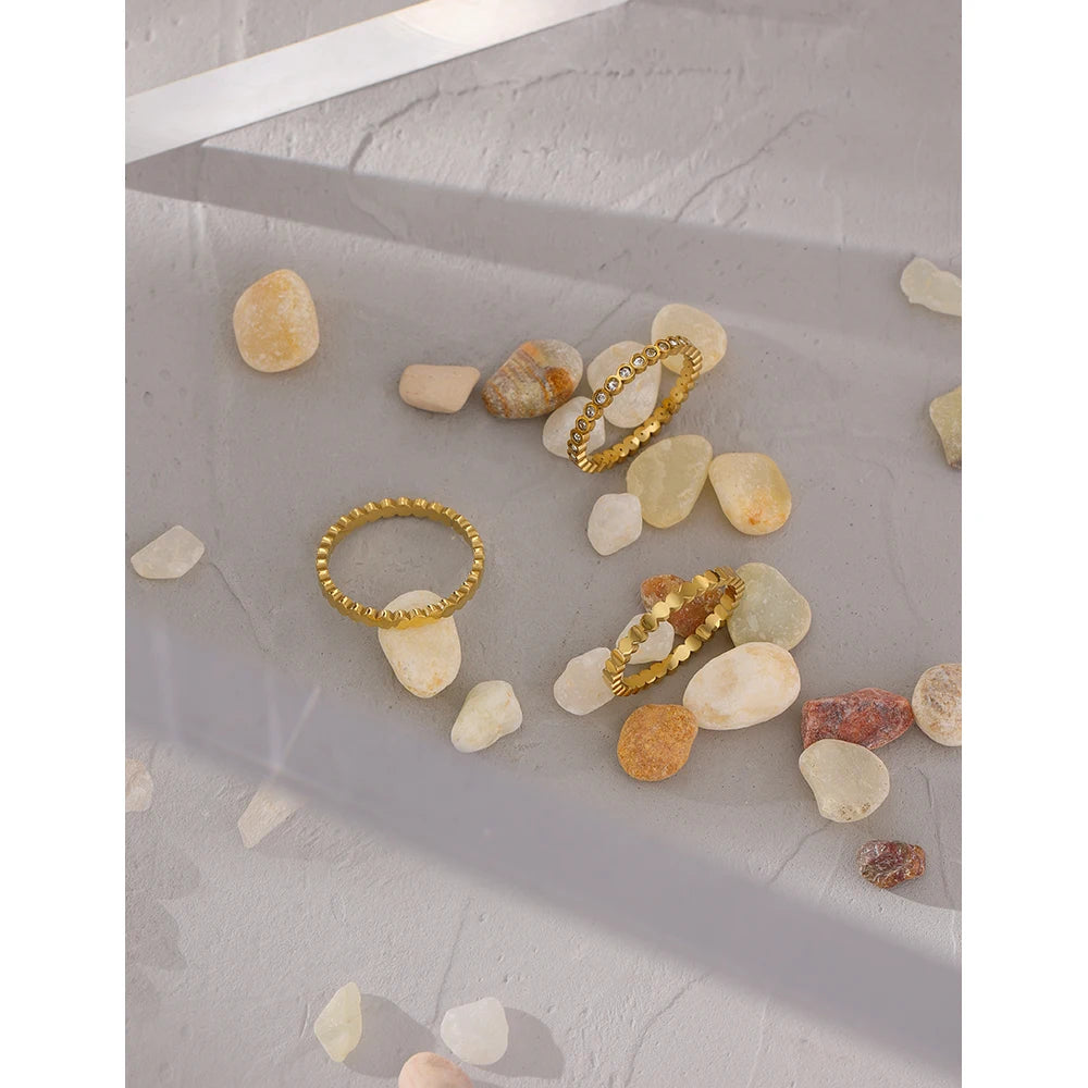 Cubic Zirconia Stacked Ring