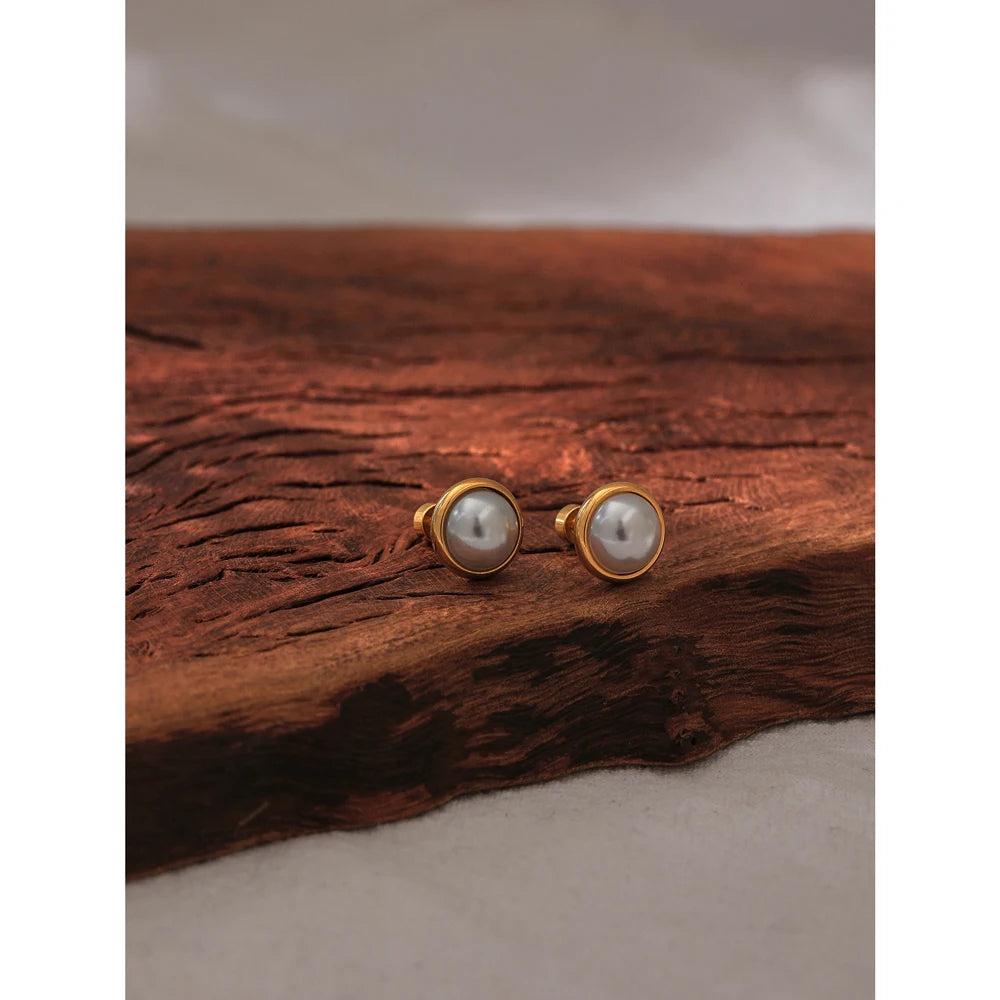 Pearl Charm Studs