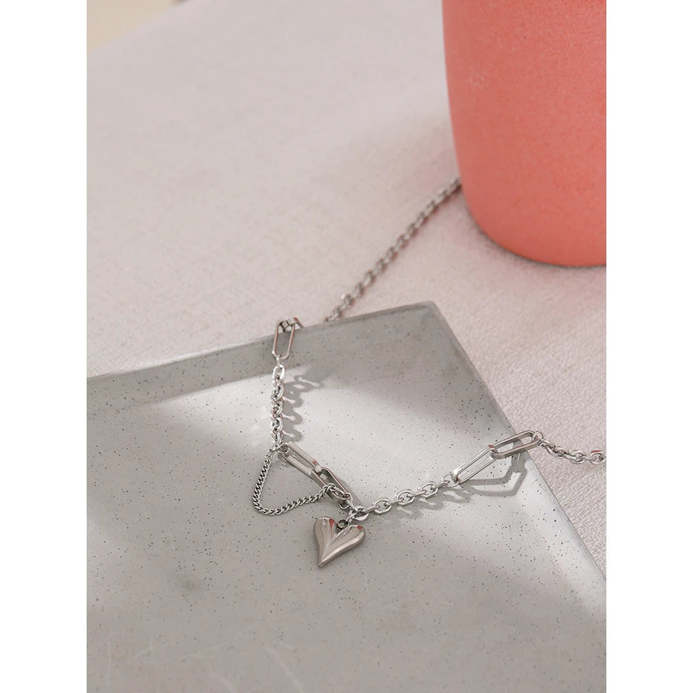Romantic Heart Choker Necklace