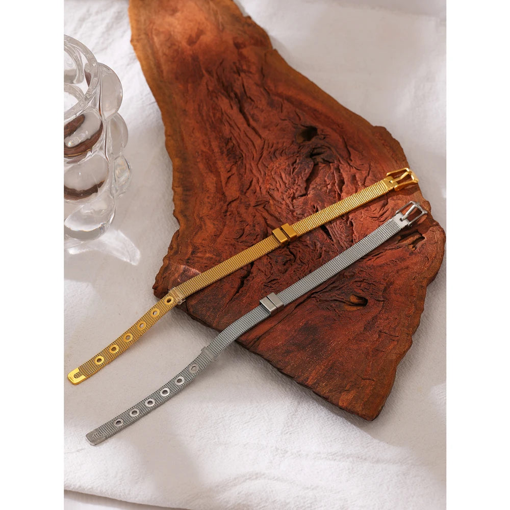 Textured Metal Bangle Bracelet