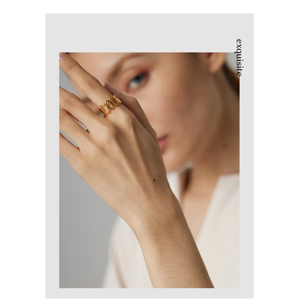 Irregular Geometric Open Ring