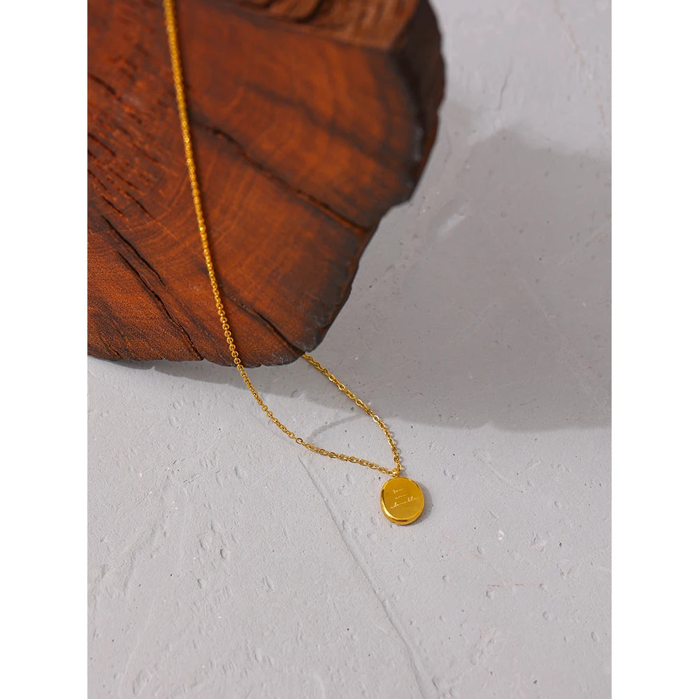 Fashion Statement Round Pendant Necklace