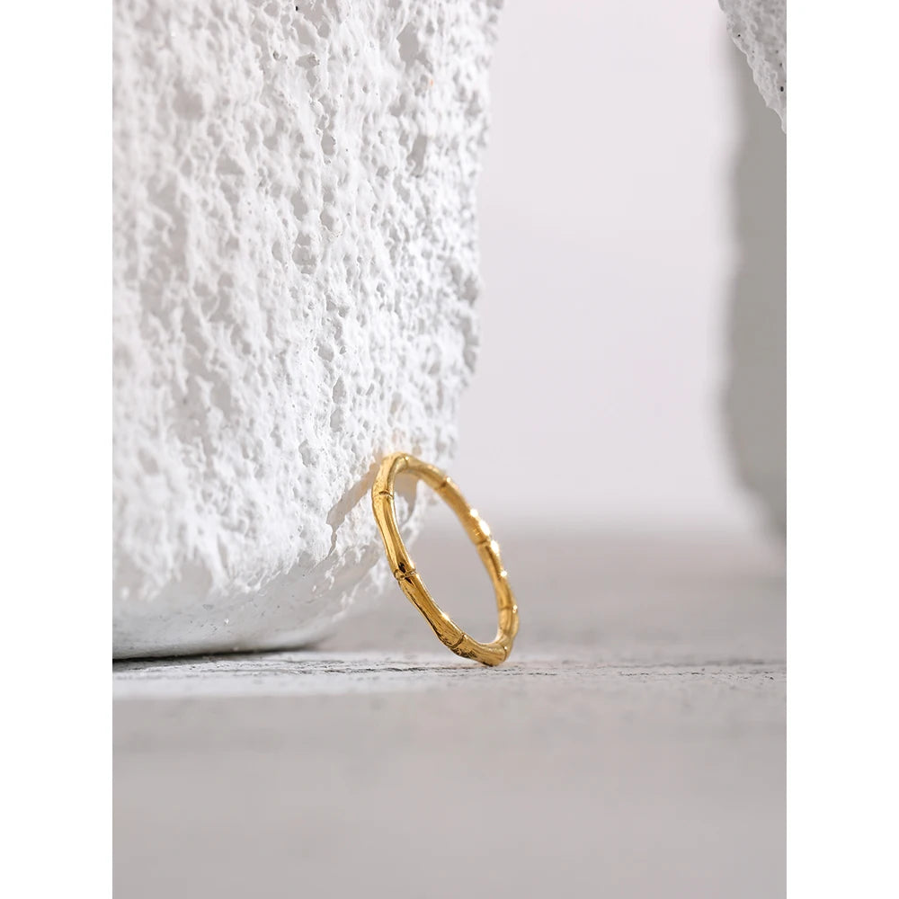 Minimalist Bamboo Joint Ring