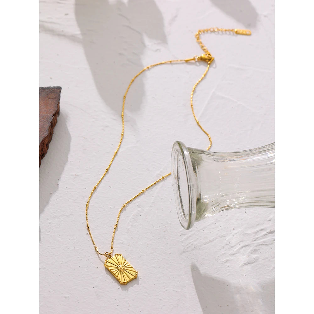Radiant Sunburst Pendant Necklace