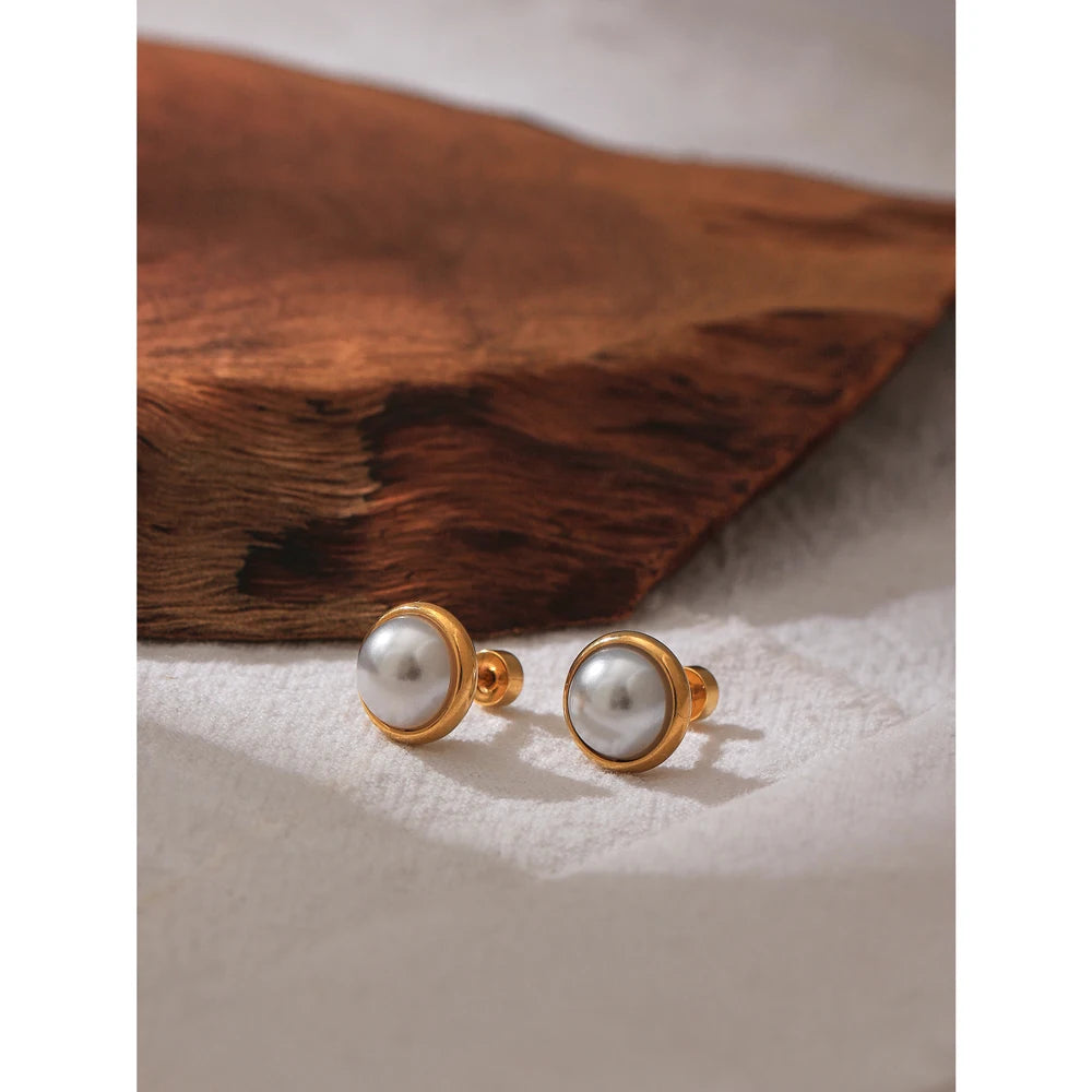 Pearl Charm Studs