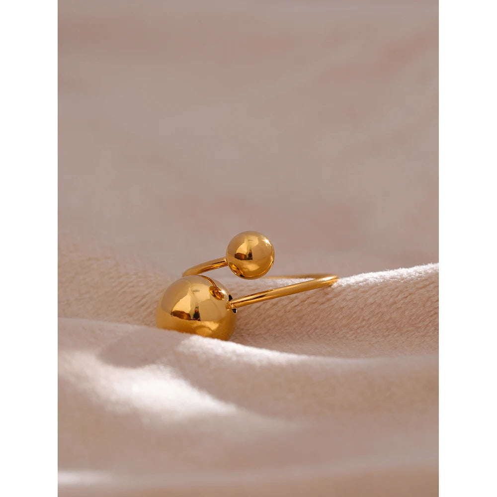 Adjustable Ball Statement Ring