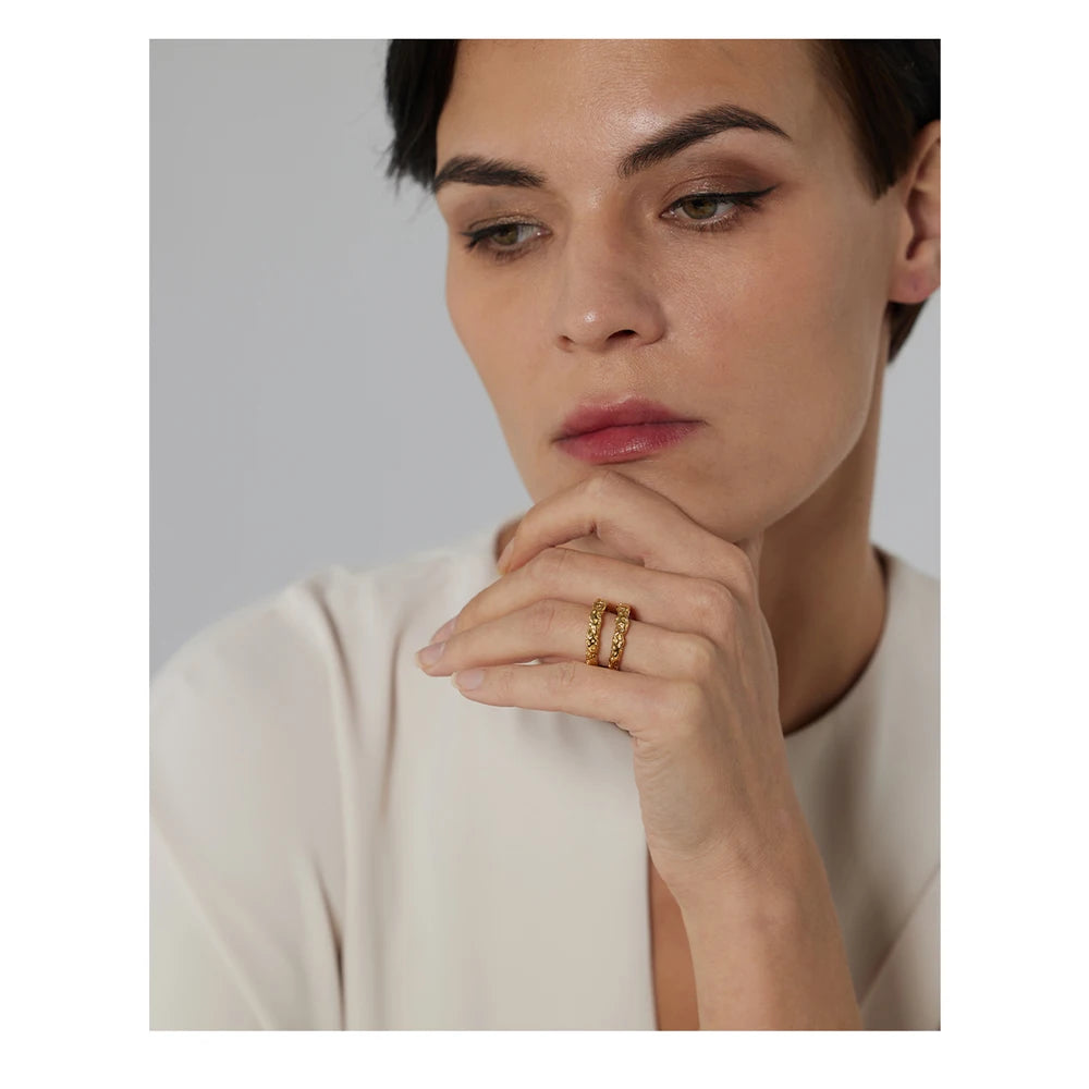 Textured Statement Round Ring
