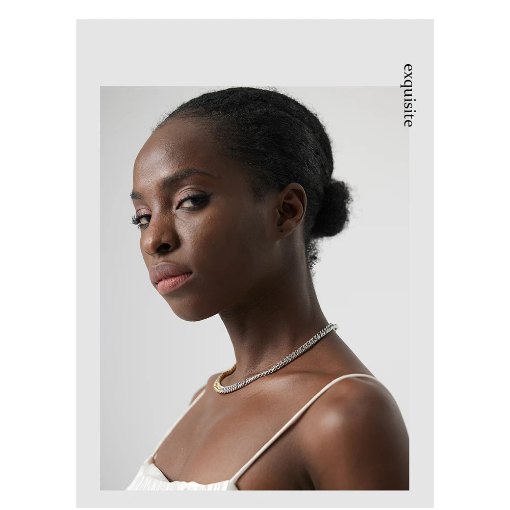 Dual-Tone Statement Chain Necklace