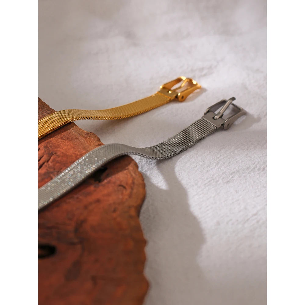 Textured Metal Bangle Bracelet