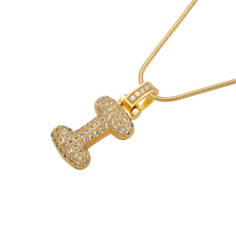 Gleaming Gold Alphabet Pendant