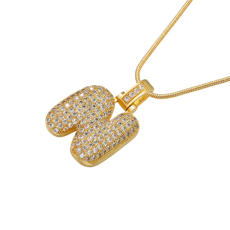 Gleaming Gold Alphabet Pendant