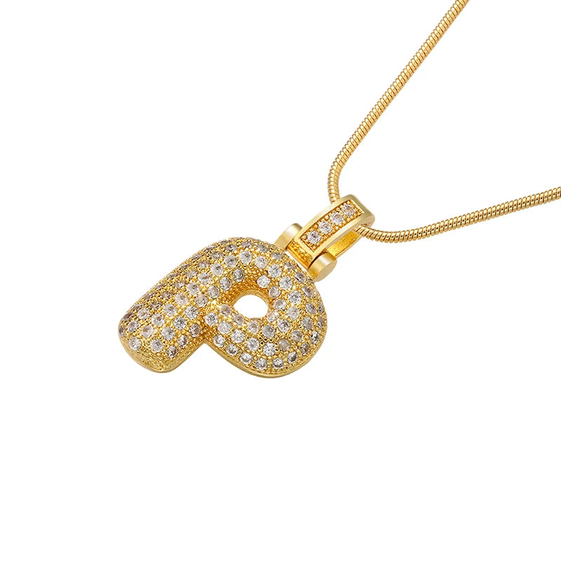 Gleaming Gold Alphabet Pendant