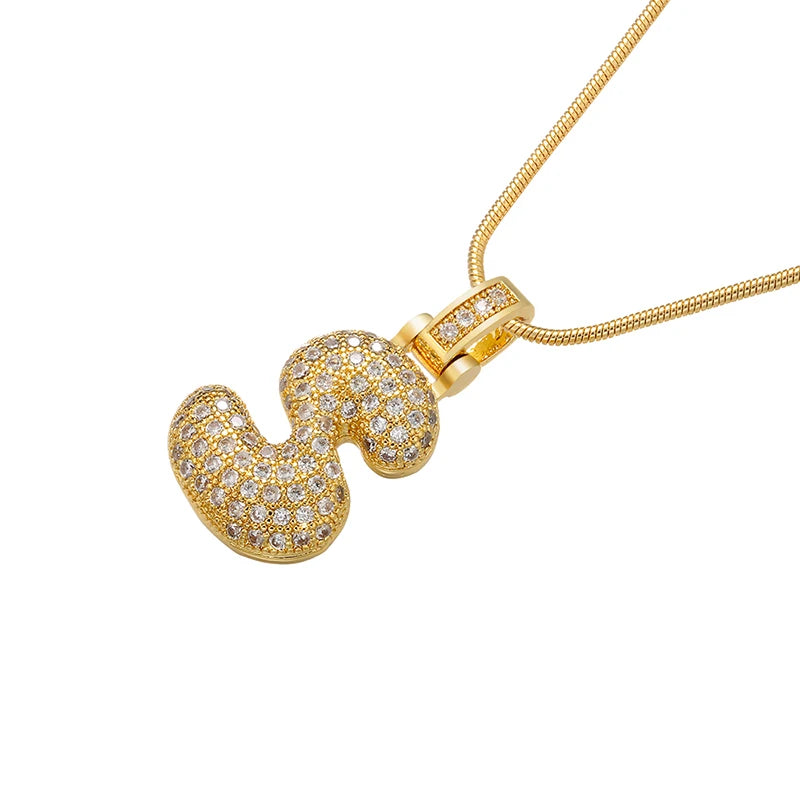 Gleaming Gold Alphabet Pendant