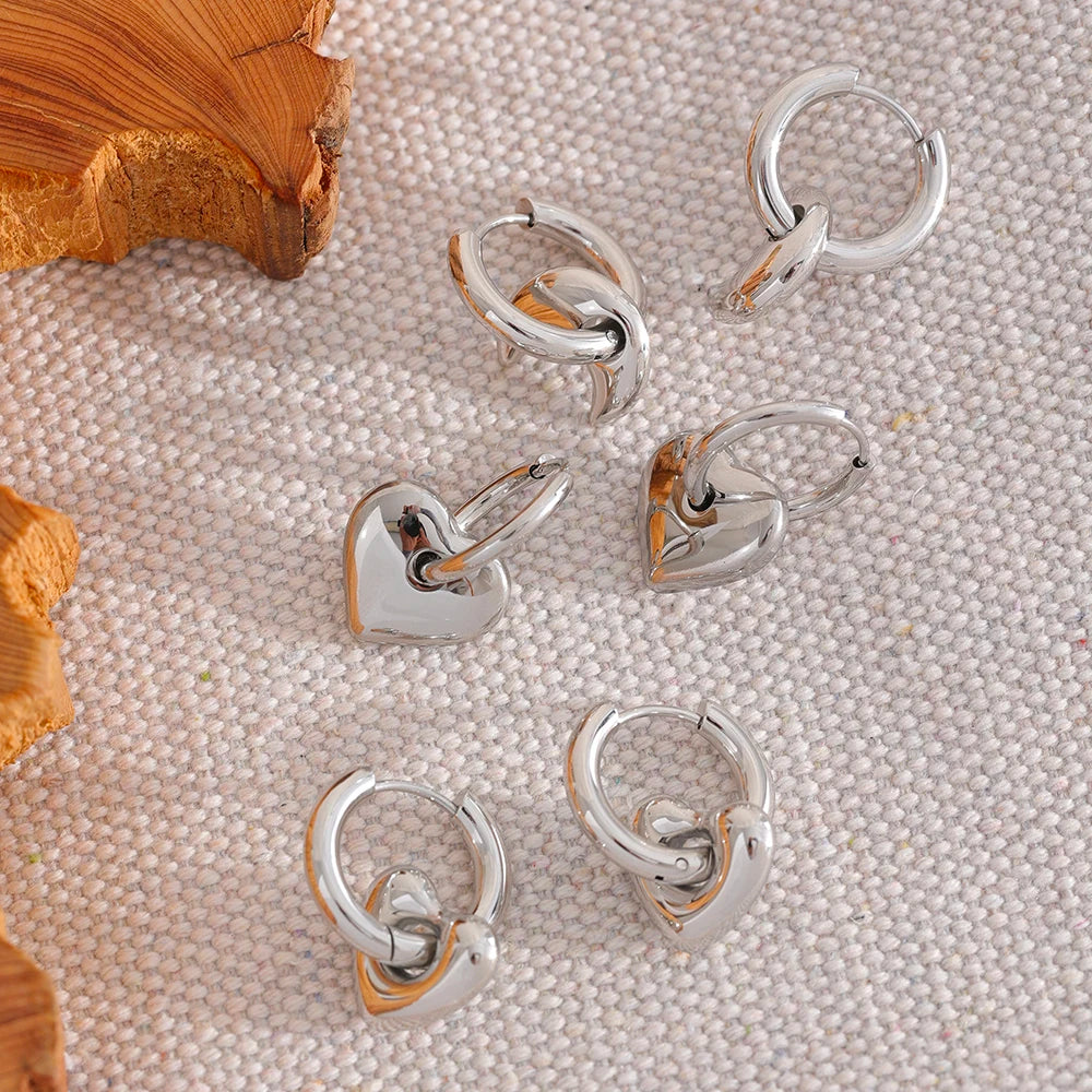 Celestial Charm Drop Hoop Earrings