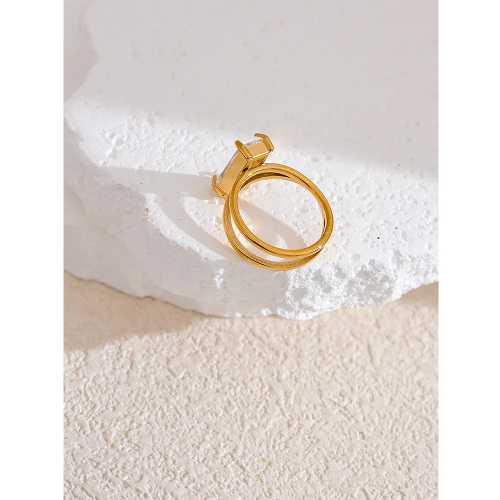 Radiant Cubic Zirconia Ring