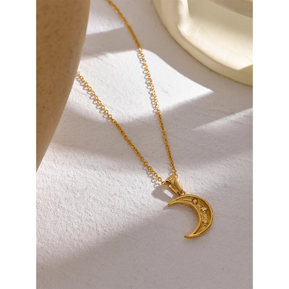 Celestial Crescent Moon Necklace