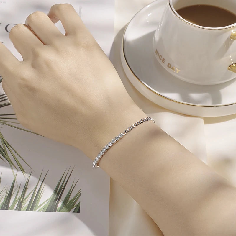 Sparkling Moissanite Tennis Bracelet