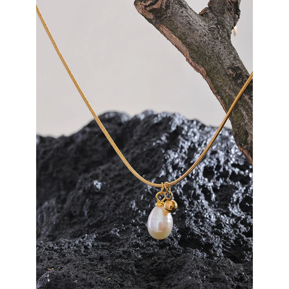 Minimalist Natural Pearl Beads Necklace