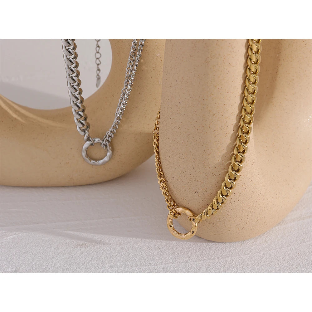 Elegant Wave Chain Necklace