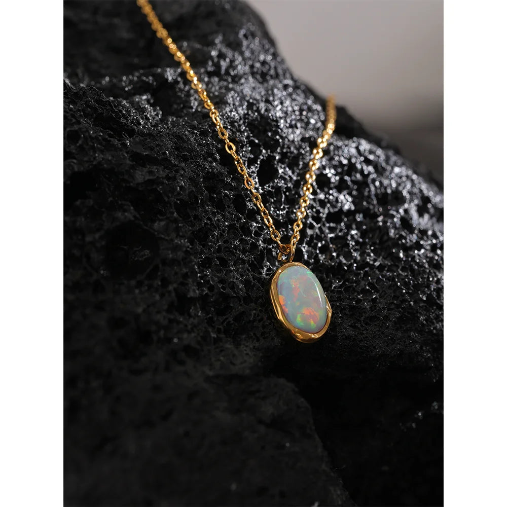 Minimalist Australian Stone Pendant Necklace