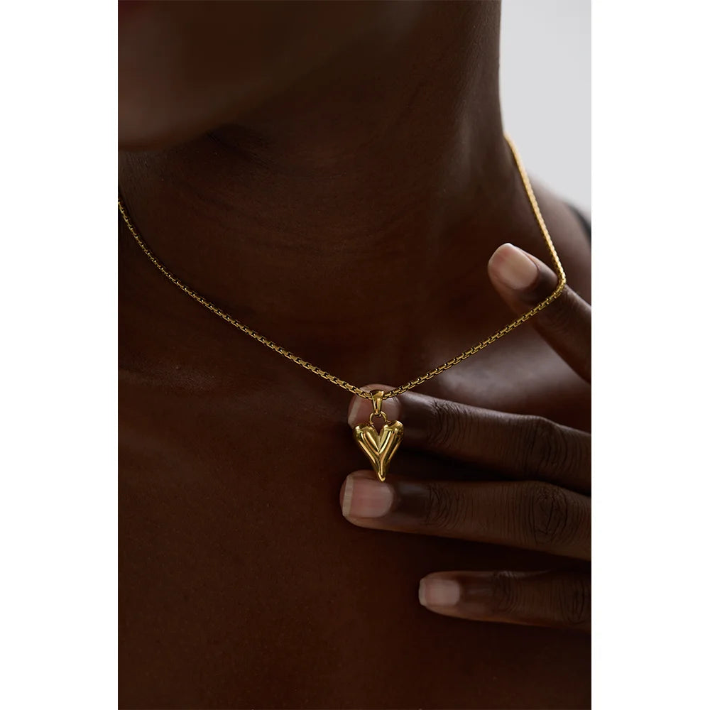 Elegant Heart Pendant Choker