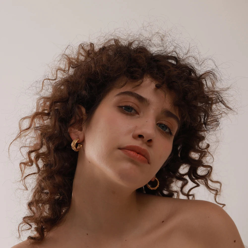 Celestial Geometric Hoop Earrings