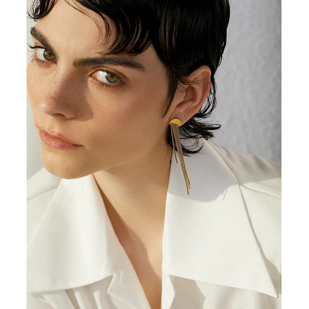 Glam Tassel Dangle Earrings
