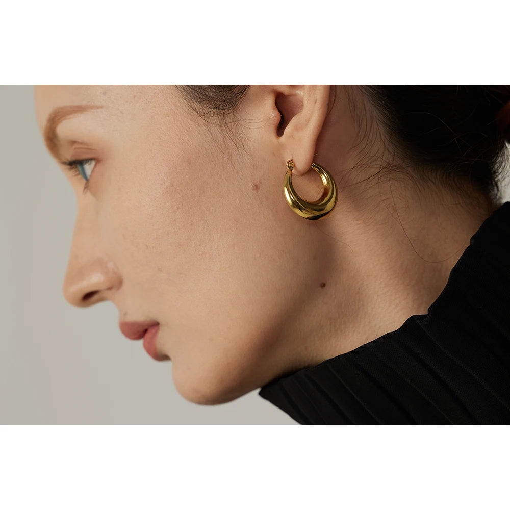 Geometric Statement Hoop Earrings