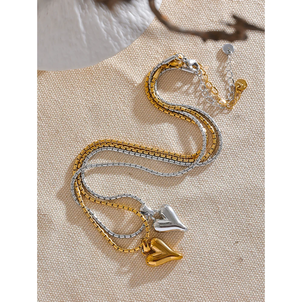 Elegant Heart Pendant Choker