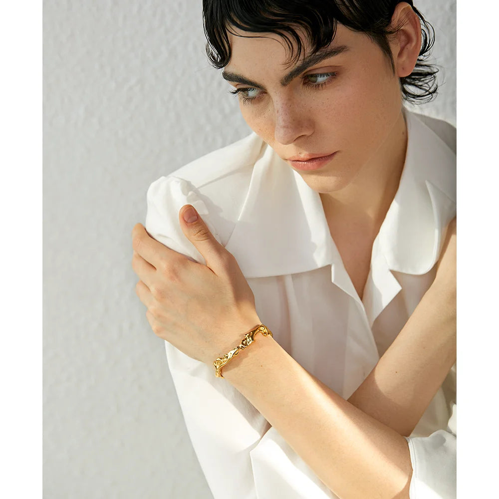 Irregular Geometric Open Cuff
