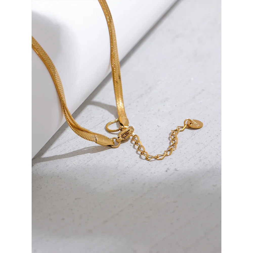 Double Layer Water Drop Pendant Necklace