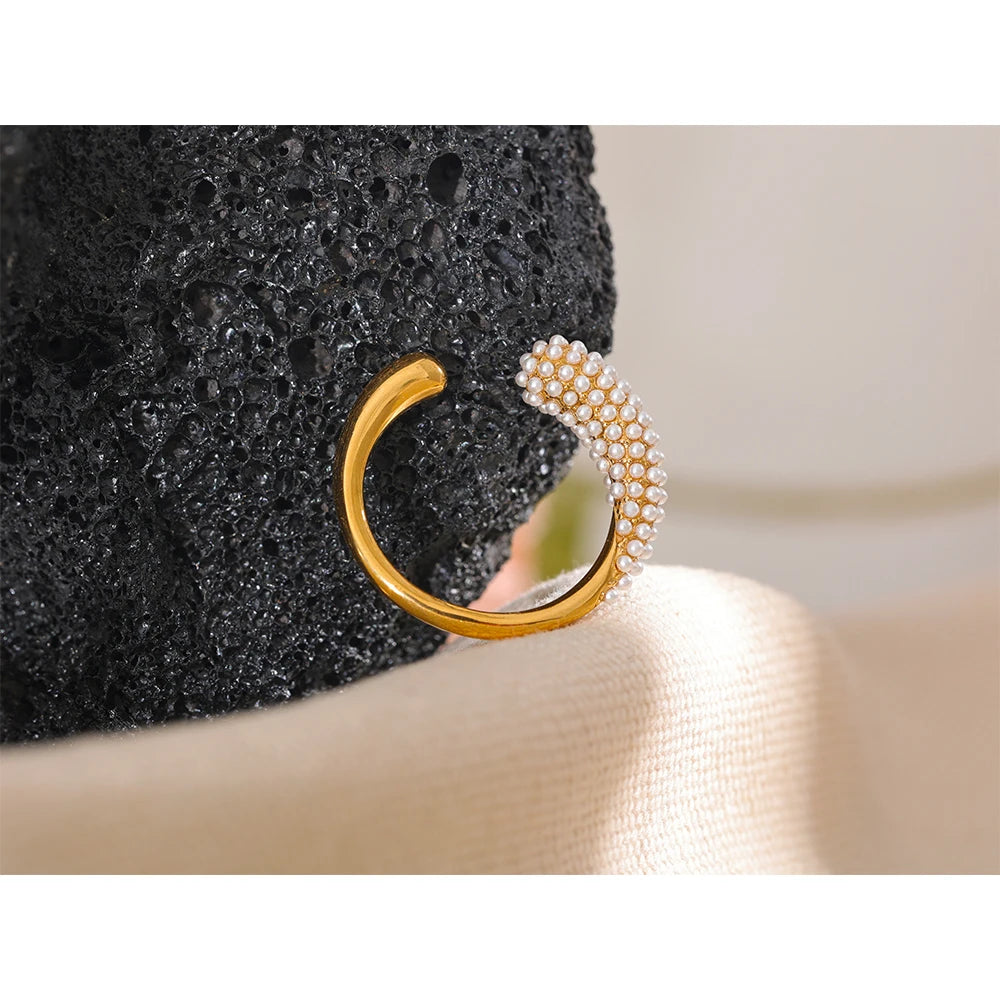 Open Pearl Accent Ring