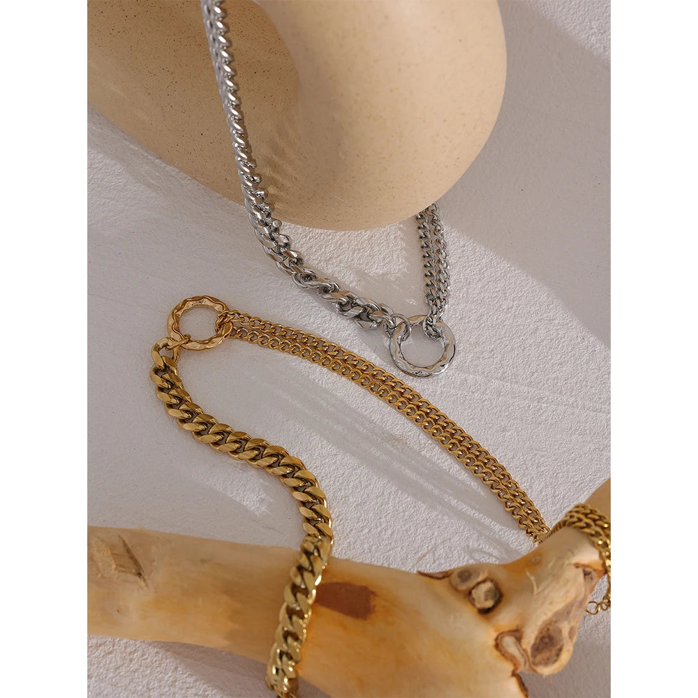 Elegant Wave Chain Necklace
