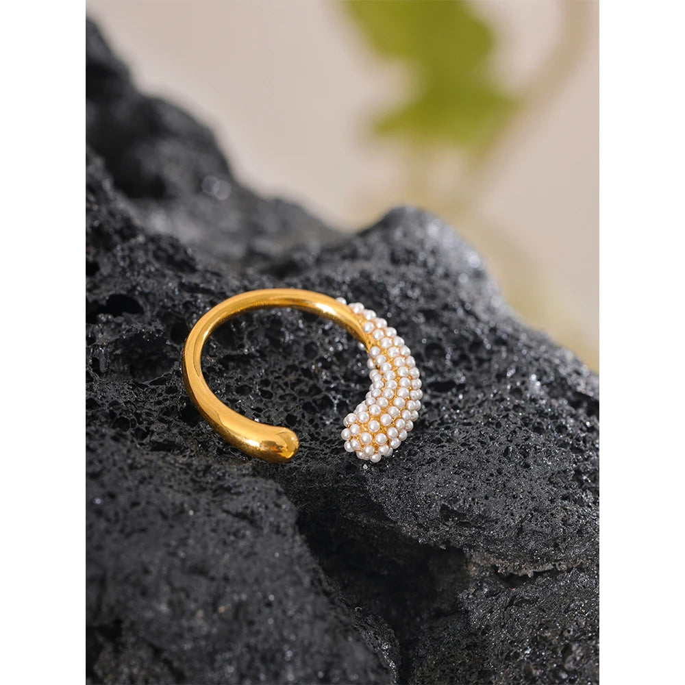 Open Pearl Accent Ring