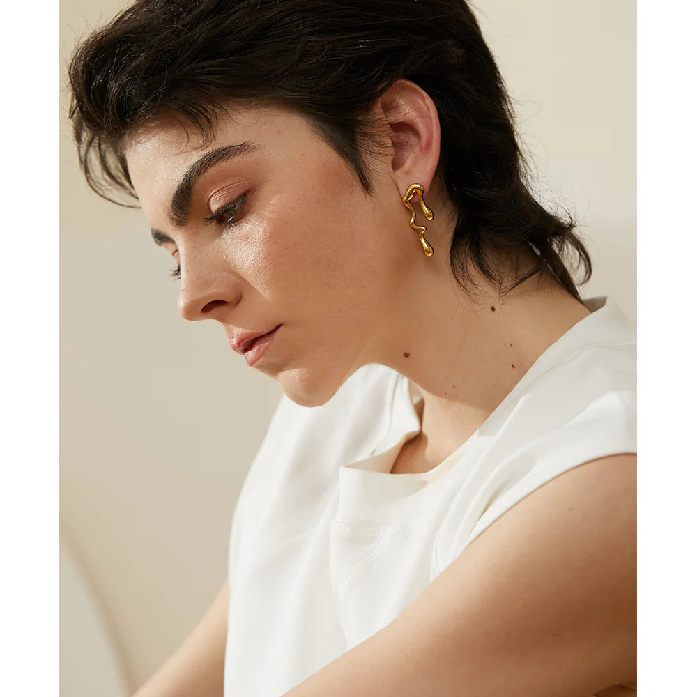 Asymmetrical Statement Stud Earrings