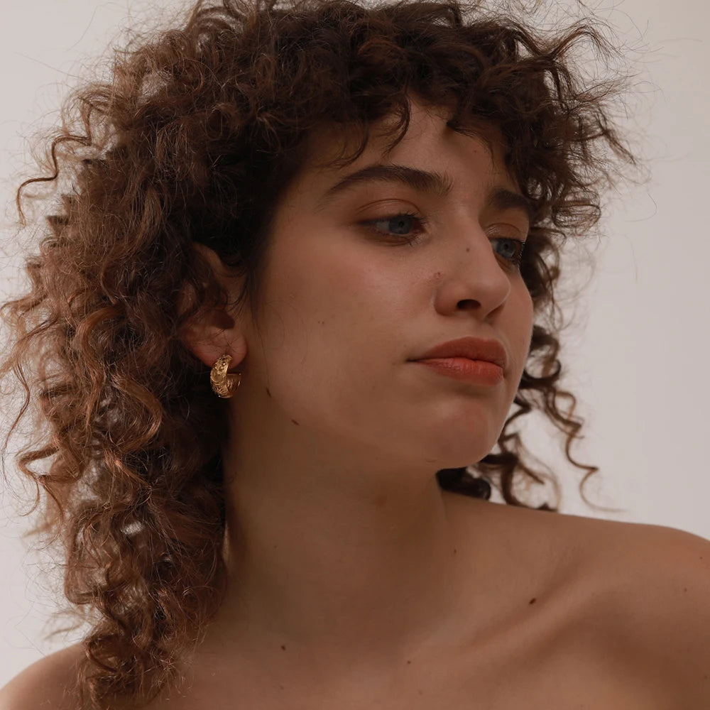 Celestial Geometric Hoop Earrings